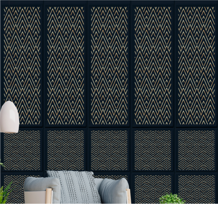 墙纸 主卧 时尚的锯齿纹理 - TenStickers