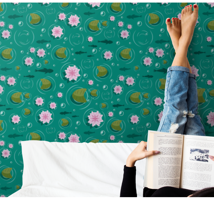 墙纸 性质 水生花 - TenStickers