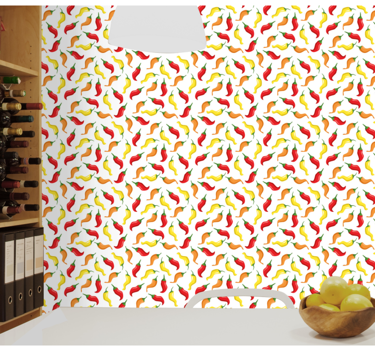 墙纸 性质 辣椒图案 - TenStickers