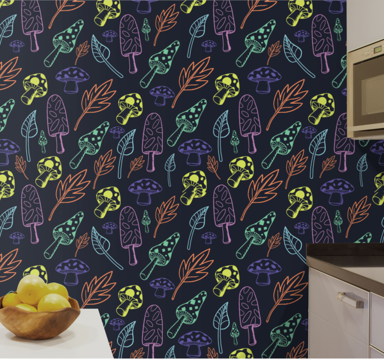 墙纸性质为时尚森林图案 - TenStickers