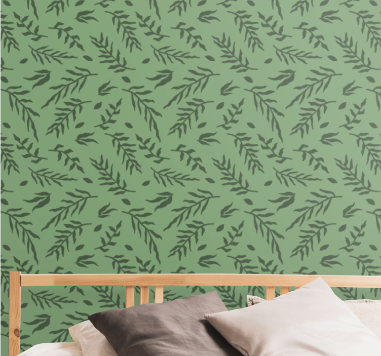 墙纸性质为绿叶藤蔓图案 - TenStickers