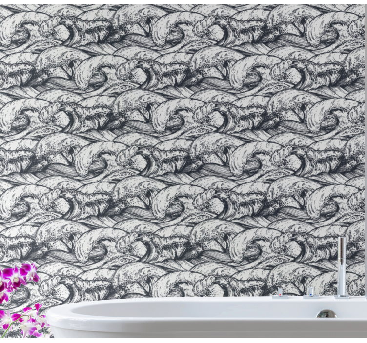 墙纸 性质 海洋波浪图案 - TenStickers