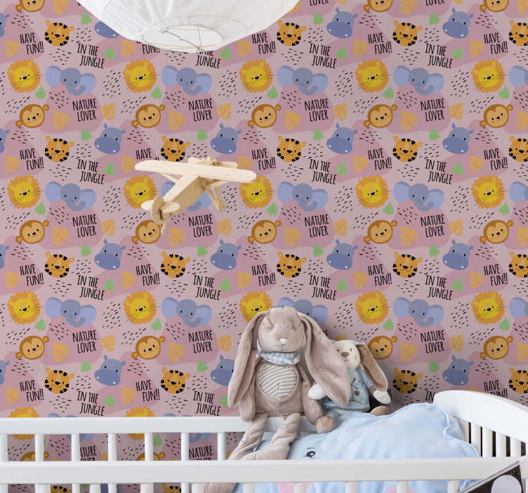 幼儿园墙纸适合热爱丛林自然的孩子 - TenStickers