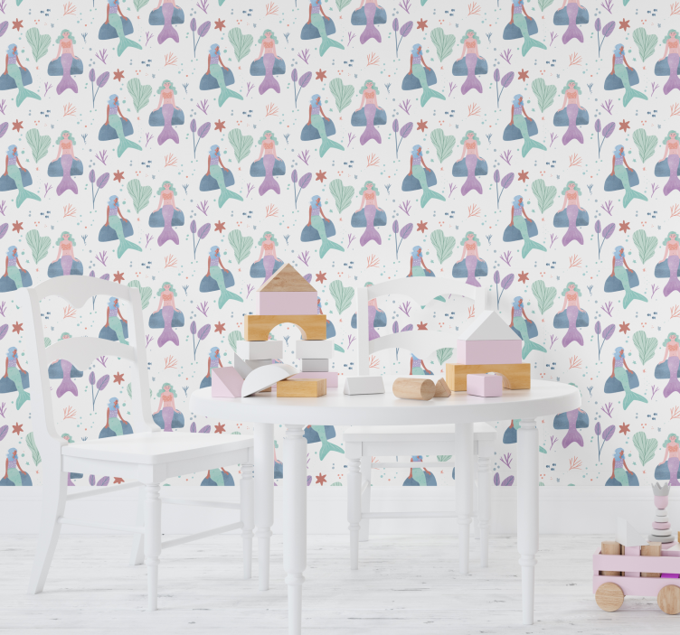 儿童墙纸 美人鱼幻想 - TenStickers