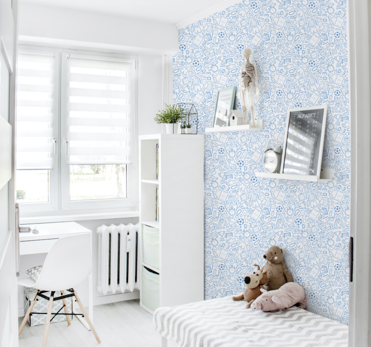 幼儿园墙纸 体育涂鸦图案 - TenStickers