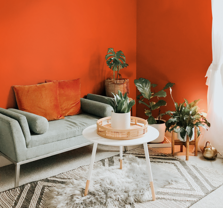 橙色设计壁纸 - TenStickers