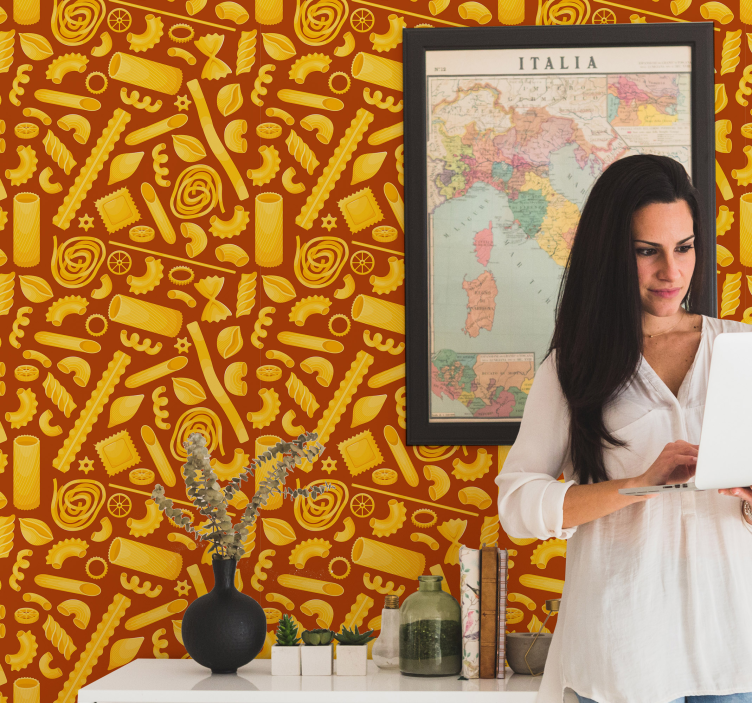 墙纸 装饰 意大利面图案 - TenStickers