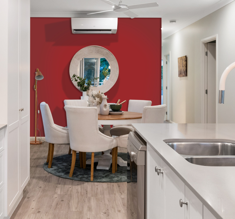 墙上的红色壁纸 - TenStickers