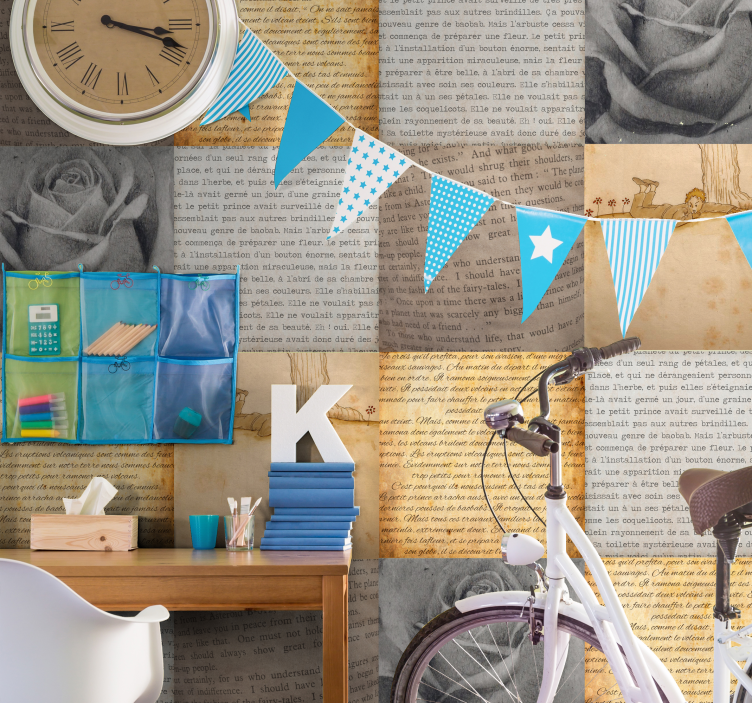 墙纸 刻字 小王子拼贴 - TenStickers