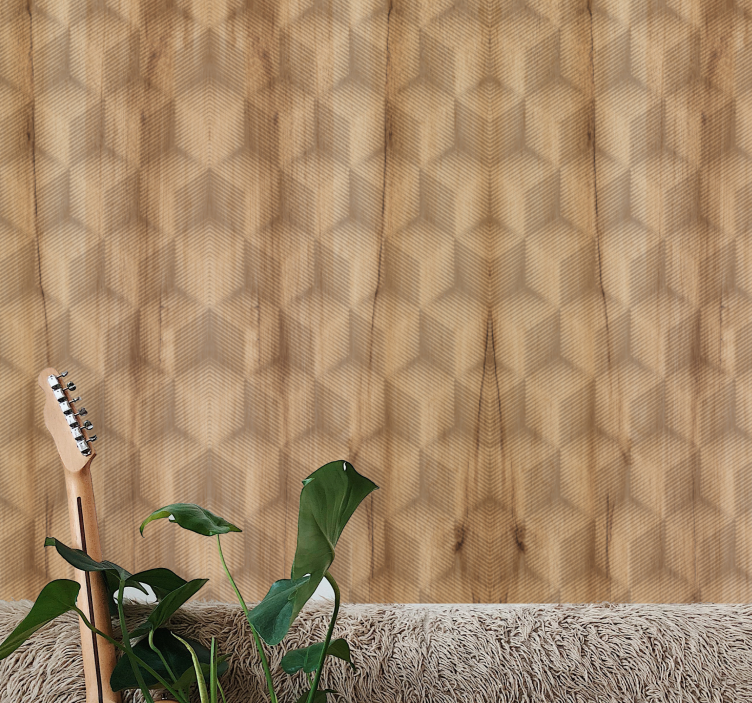 其他质感壁纸3d立方体图案 - TenStickers