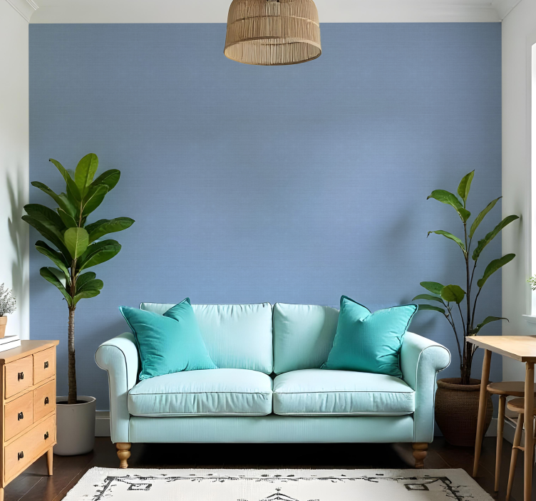 其他质感壁纸 细蓝色黄麻图案 - TenStickers