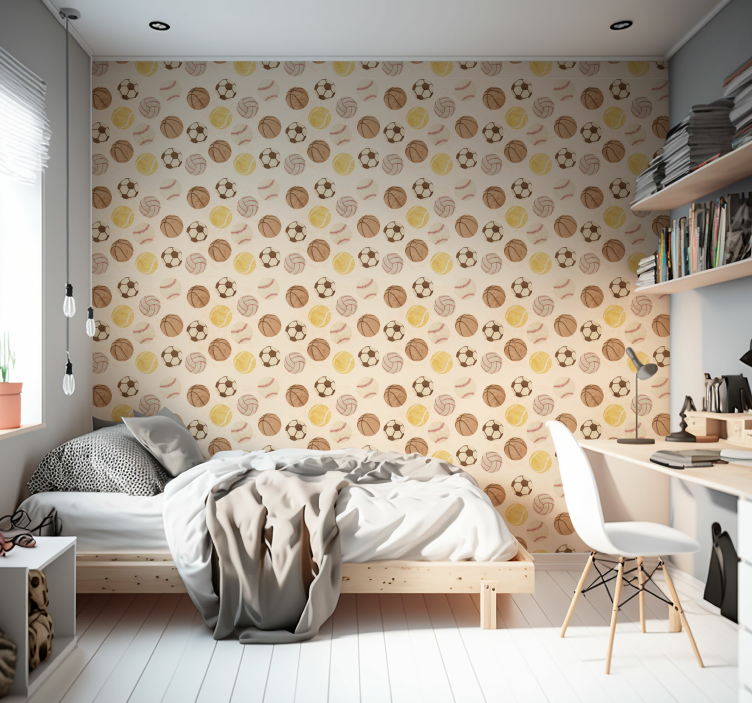 复古 球 图案 复古 壁纸 - TenStickers