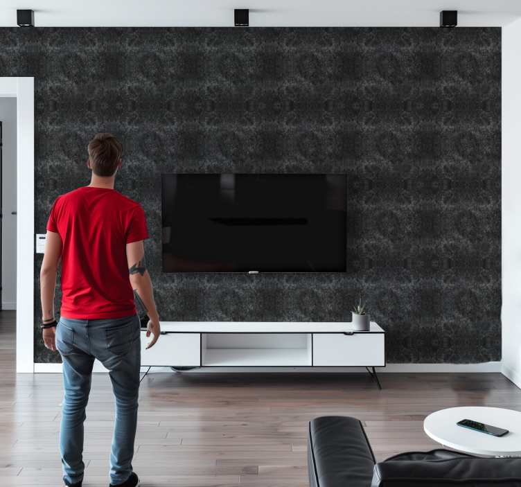 黑色墙纸 碳效应 - TenStickers