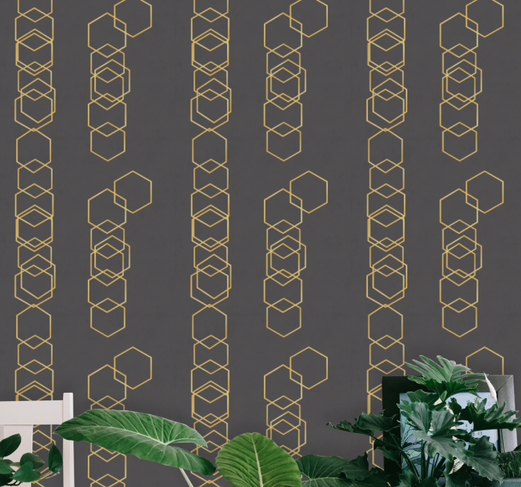 墙纸 几何 几何线性设计 - TenStickers