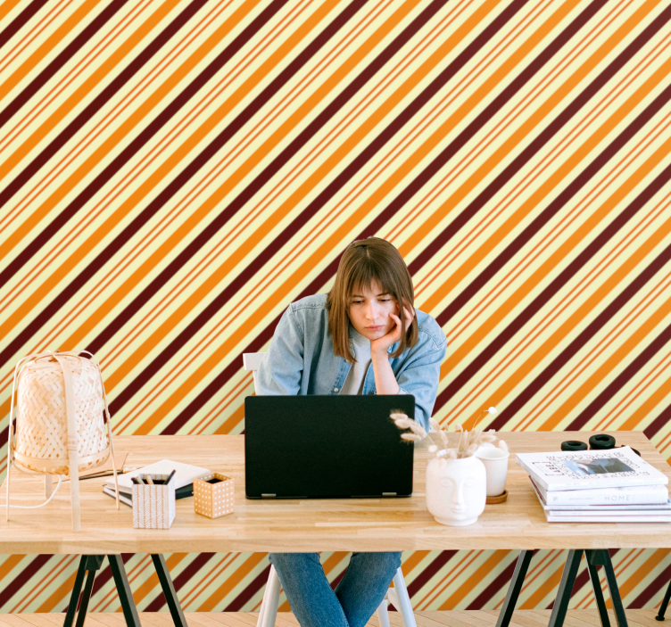 墙纸 横条纹 斜条纹图案 - TenStickers