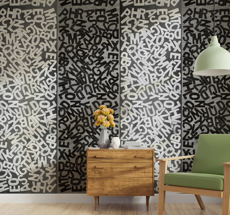 墙纸 刻字 字母混乱 - TenStickers