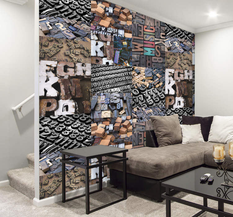 墙纸 刻字 字母拼贴 - TenStickers