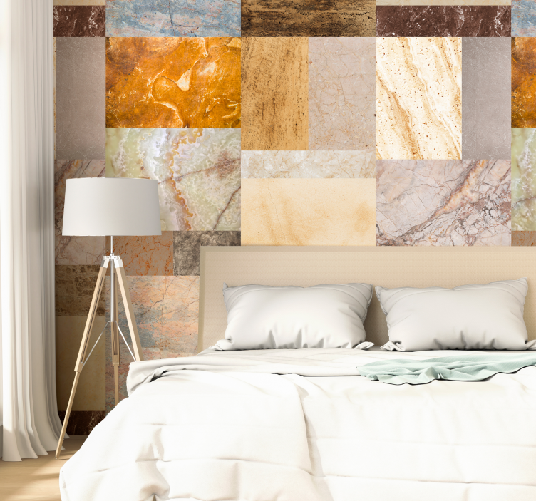 墙纸 大理石 大理石纹理拼布设计 - TenStickers