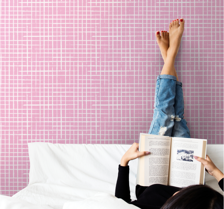 墙纸 方形墙纸 网格图案氛围 - TenStickers