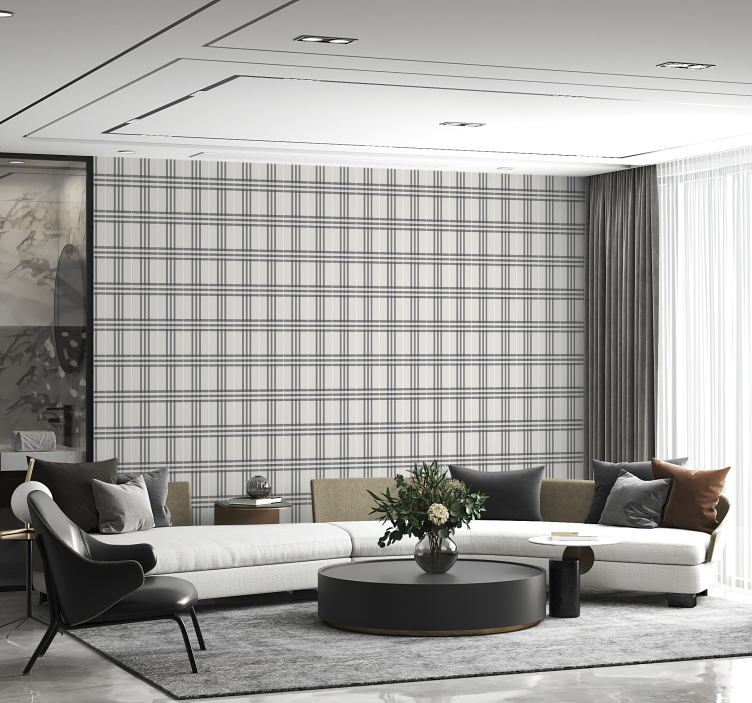 墙纸 方形墙纸 交错图案 - TenStickers