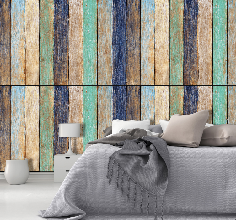 木制联盟纹理壁纸 - TenStickers